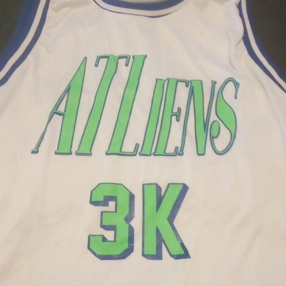 Brand new OTIS Gear White/Blue/Slime Green Andre 3000 Basketball Jersey - Picture 2 of 6